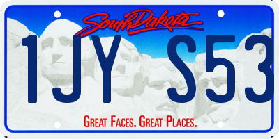 SD license plate 1JYS53