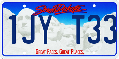 SD license plate 1JYT33