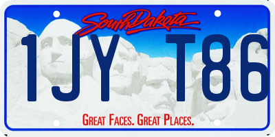 SD license plate 1JYT86
