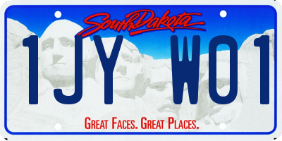 SD license plate 1JYW01