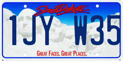 SD license plate 1JYW35