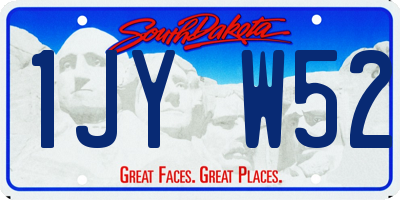 SD license plate 1JYW52