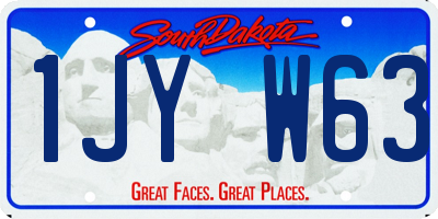 SD license plate 1JYW63
