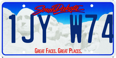 SD license plate 1JYW74