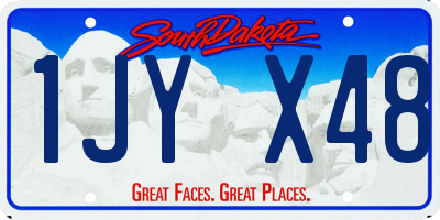 SD license plate 1JYX48