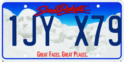 SD license plate 1JYX79