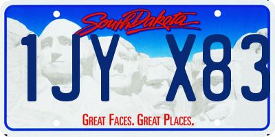SD license plate 1JYX83