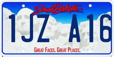 SD license plate 1JZA16