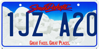 SD license plate 1JZA20