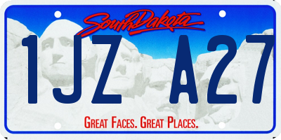 SD license plate 1JZA27