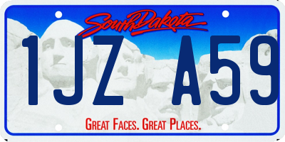 SD license plate 1JZA59