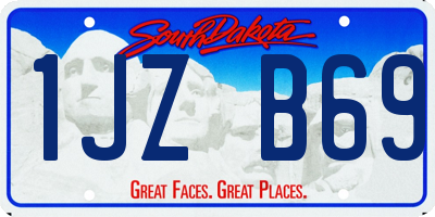 SD license plate 1JZB69