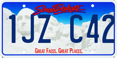 SD license plate 1JZC42