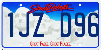 SD license plate 1JZD96