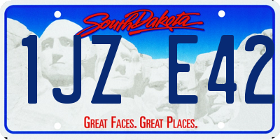 SD license plate 1JZE42