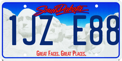 SD license plate 1JZE88