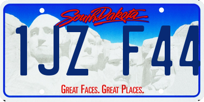 SD license plate 1JZF44