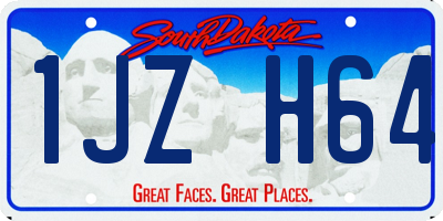 SD license plate 1JZH64