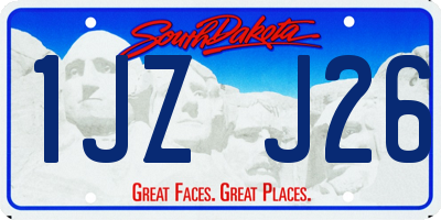 SD license plate 1JZJ26