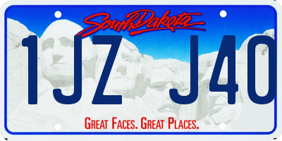 SD license plate 1JZJ40