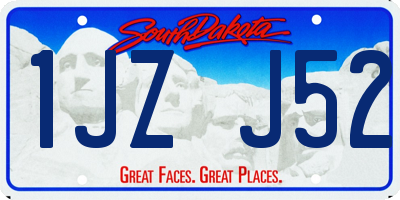 SD license plate 1JZJ52