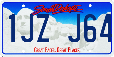 SD license plate 1JZJ64