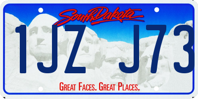 SD license plate 1JZJ73