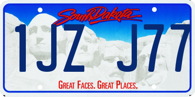 SD license plate 1JZJ77
