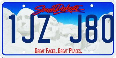 SD license plate 1JZJ80
