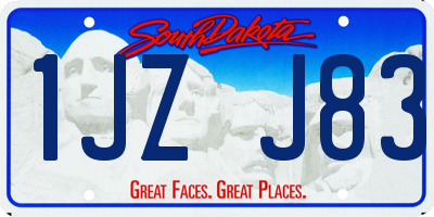 SD license plate 1JZJ83
