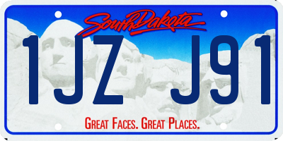 SD license plate 1JZJ91