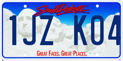 SD license plate 1JZK04