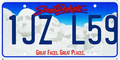 SD license plate 1JZL59