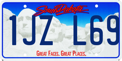 SD license plate 1JZL69