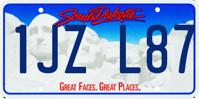 SD license plate 1JZL87
