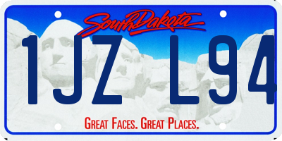 SD license plate 1JZL94