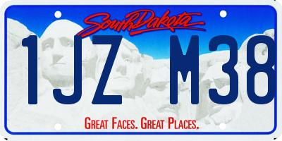 SD license plate 1JZM38