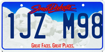 SD license plate 1JZM98