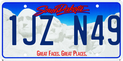 SD license plate 1JZN49