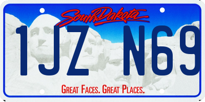 SD license plate 1JZN69