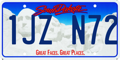 SD license plate 1JZN72