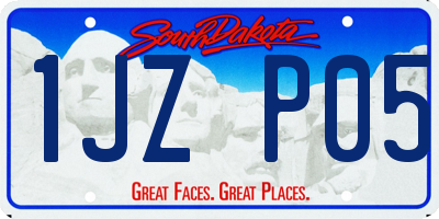 SD license plate 1JZP05