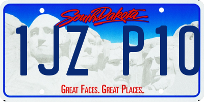 SD license plate 1JZP10