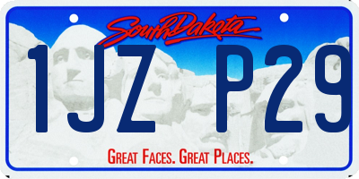 SD license plate 1JZP29