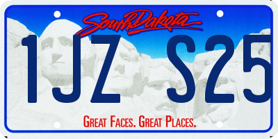 SD license plate 1JZS25