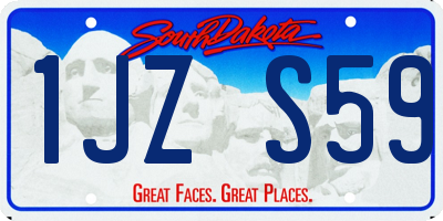SD license plate 1JZS59