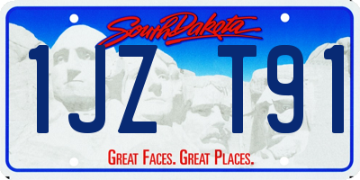 SD license plate 1JZT91