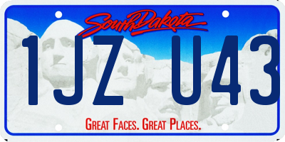 SD license plate 1JZU43