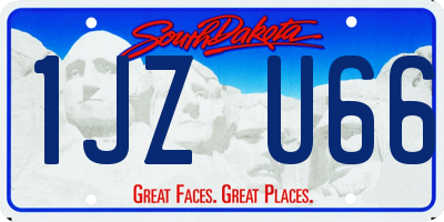 SD license plate 1JZU66