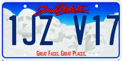 SD license plate 1JZV17